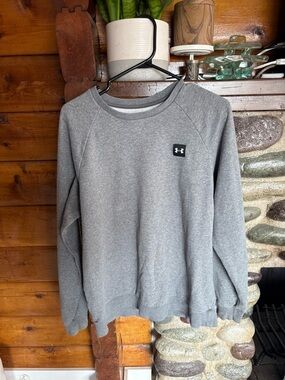 Under Armour Men's/Unisex Rival Fleece Crewneck Sweatshirt - Grey - size M - EUC
